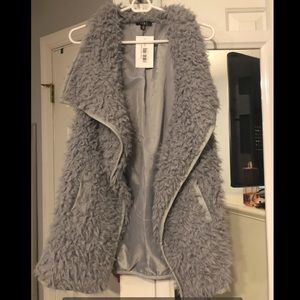 Faux fur vest